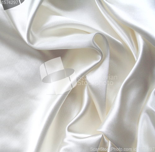 Image of Smooth elegant white silk as background