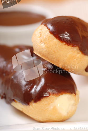 Image of Delicious chocolate eclairs