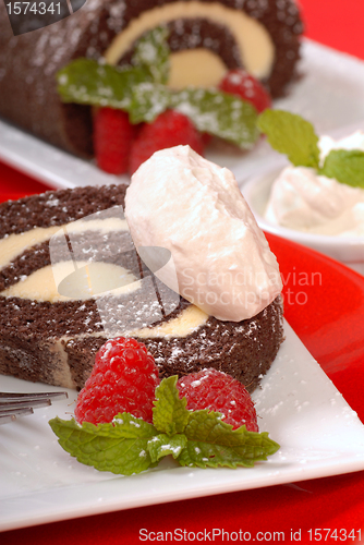 Image of Christmas Buche de Noel cake