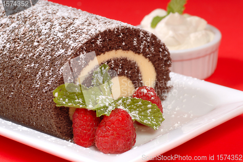 Image of Christmas Buche de Noel cake