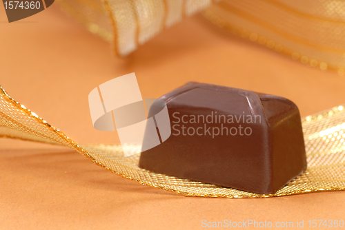 Image of delicious dark chocolate bonbon