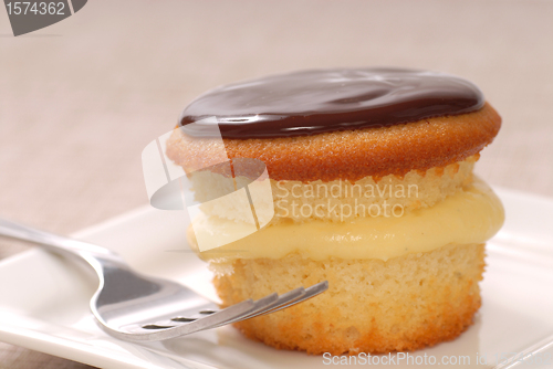 Image of Delicious Boston Cream Cupcake