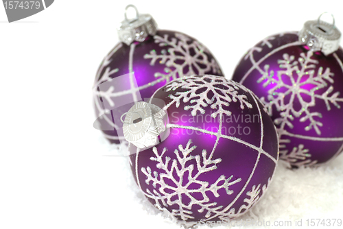 Image of Purple Christmas ornaments