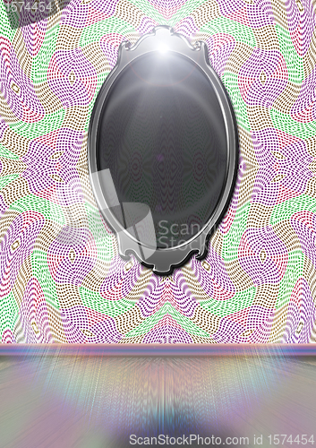Image of Mirror hanging on a wall