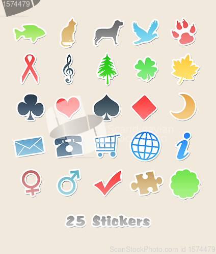 Image of 25 different stickers for your design