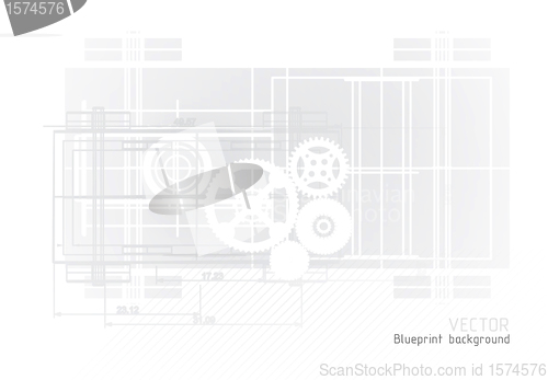 Image of Technology blueprint abstract design