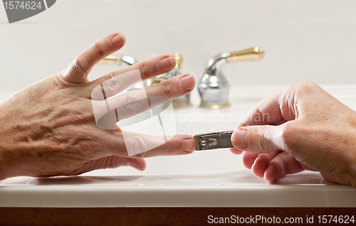 Image of Close up of nail clippers