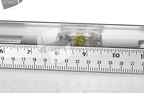 Image of Builders spirit level in aluminum ruler