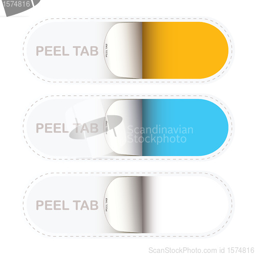 Image of Paper peel tabs