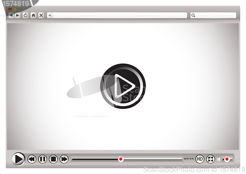 Image of Internet video browser controls blk