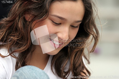 Image of Beautiful teen girl smiling