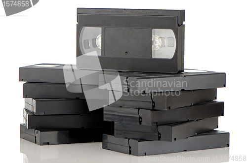 Image of Pile of videotapes