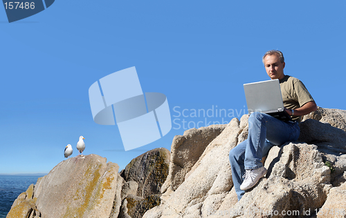 Image of Man working outdoor