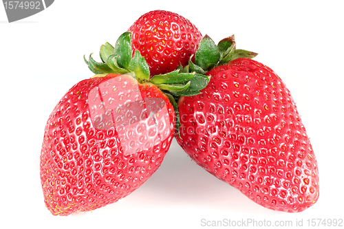 Image of three strawberries