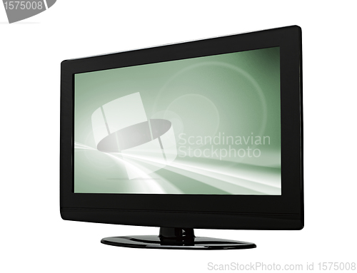 Image of TV flat screen lcd, plasma.There is a path for the screen
