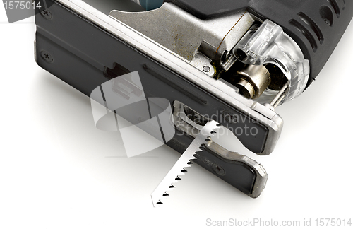 Image of Jig saw shot over white background