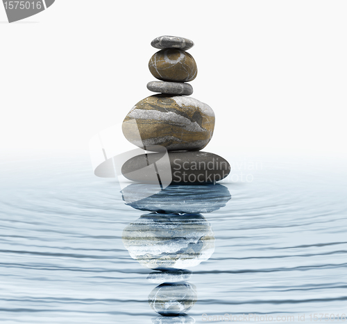Image of Zen stones in water