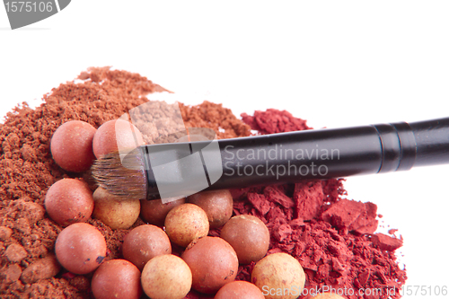 Image of bronzing pearls with eyeshadows