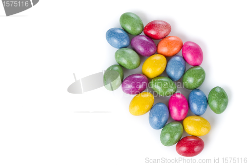 Image of easter eggs isolated