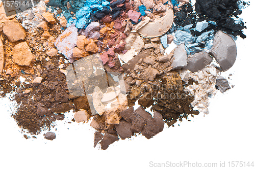 Image of set of multicolor crushed eyeshadows