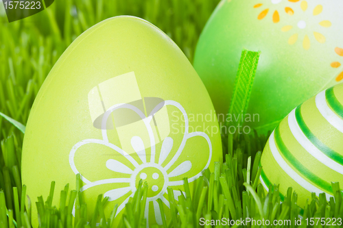 Image of easter eggs in grass