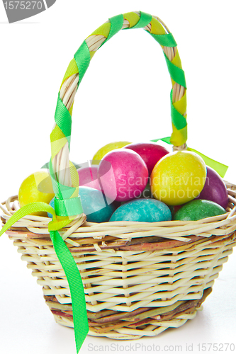 Image of easter eggs in basket