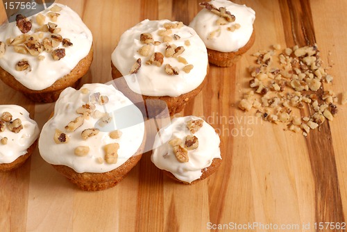 Image of Frosted banana walnut muffins