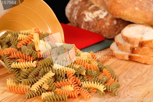 Image of Tri-colored fusilli pasta