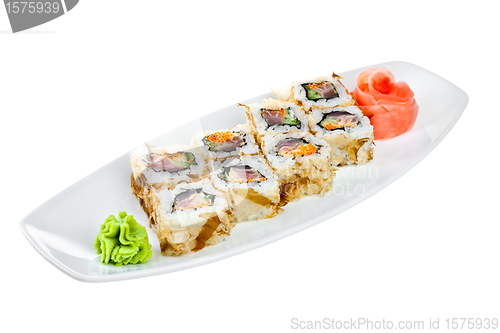 Image of Sushi (Roll Kazuma) on a white background