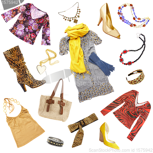 Image of Lady's clothes and accessories