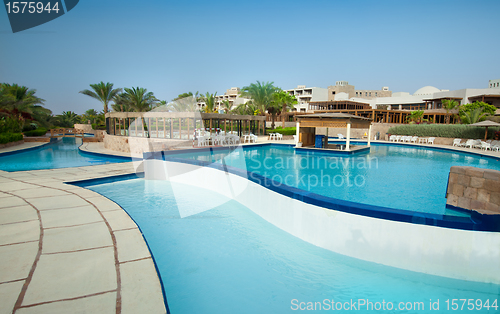 Image of pool photo in hotel.