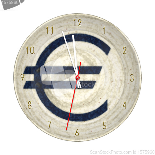 Image of euro clock isolated