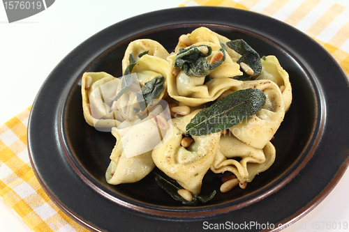 Image of fresh tortellini with sage butter