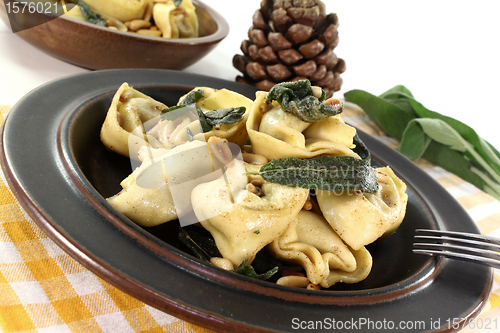 Image of stuffed tortellini with sage butter