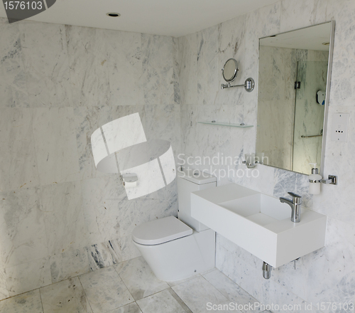 Image of Modern bathroom interior