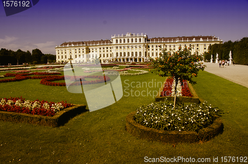 Image of Gardens and Flowers inside Schonbrunn Castle