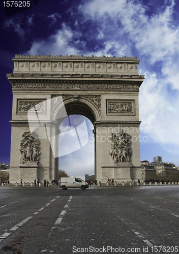 Image of Colors of Sky over Triumph Arc, Paris