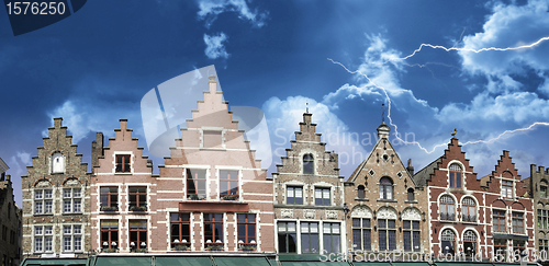 Image of Buildings of Bruges in Belgium