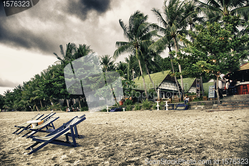 Image of Colors of Sky and Vegetation in a Thai Island