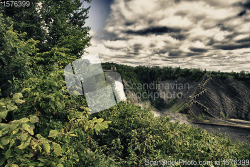 Image of Colors of Montmorency Falls in Quebec