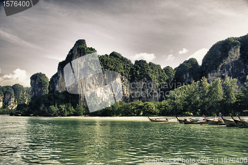 Image of Colors of Sky and Vegetation in a Thai Island