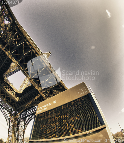 Image of Colors of Sky over Eiffel Tower, Paris
