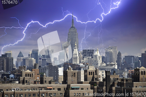 Image of Stormy Sky over New York City