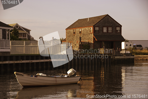 Image of Homes over Water on Nantucket Coastline