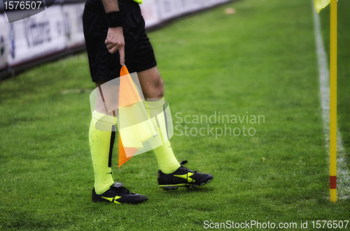 Image of Linesman near The Corner during a Football Match