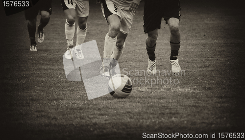 Image of Finding the Ball during a Football Match