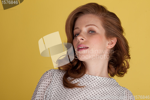 Image of Attractive redhead portrait