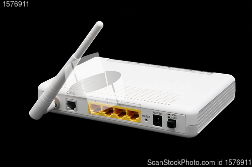 Image of back of a router