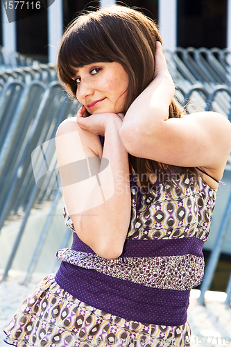 Image of Cute brunette girl