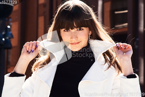 Image of Stylish brunette girl